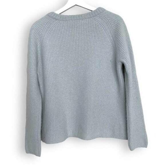 Jenni Kayne Cashmere Fisherman Sweater Mist Green - Picture 6 of 9